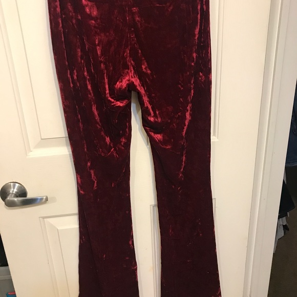 YELETE Pants - Red velvet bell bottoms